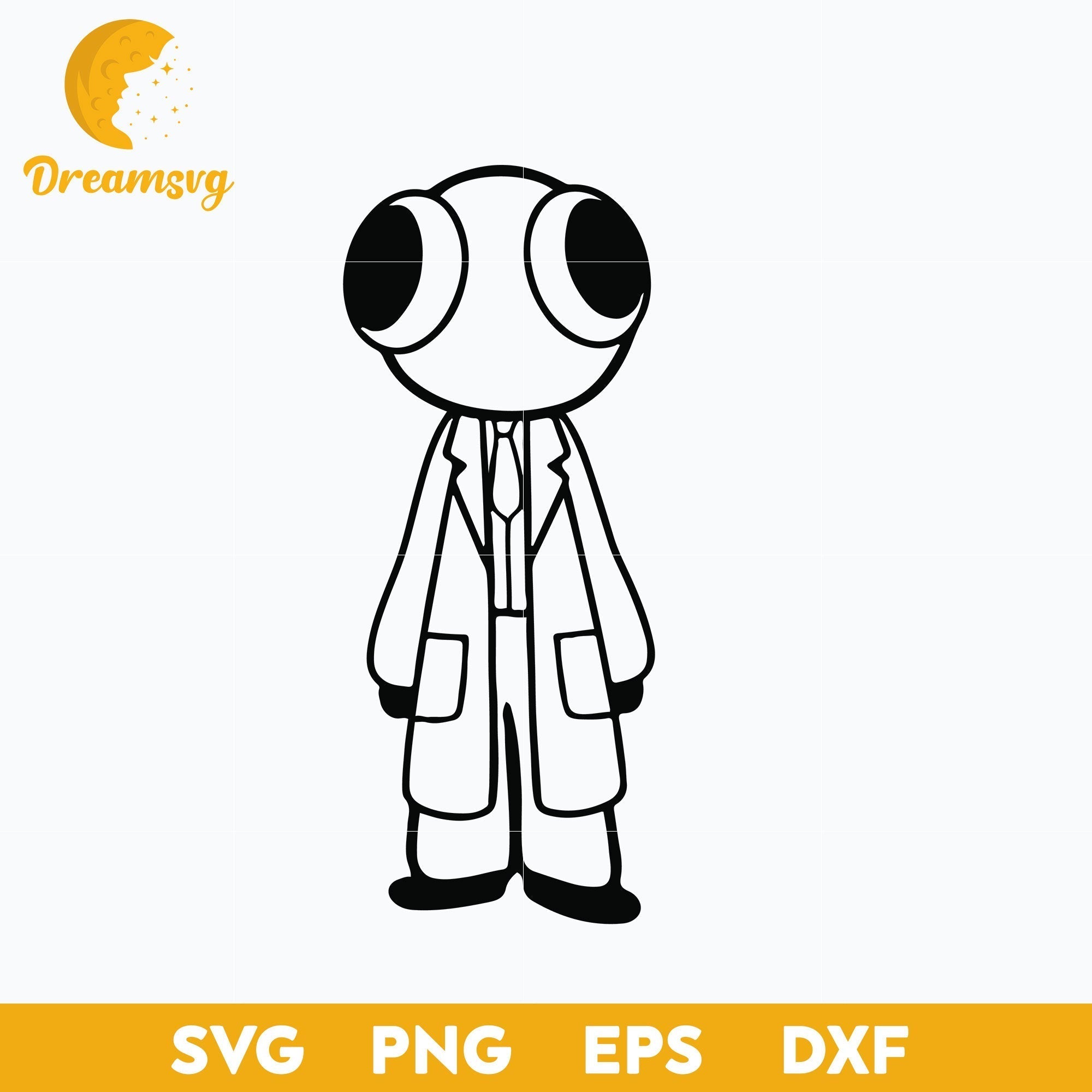 Red from Rainbow Friends Outline SVG, Funny SVG, PNG DXF EPS Digital F