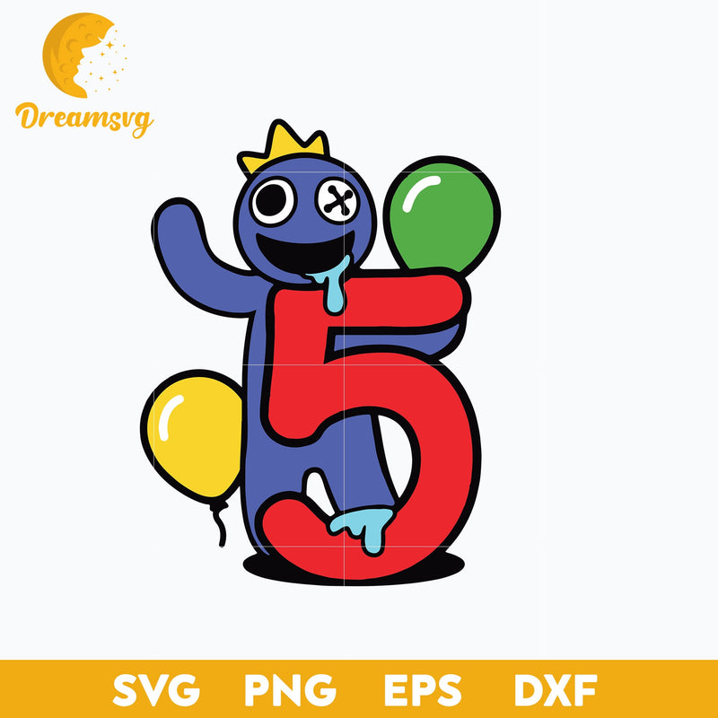 Blue From Rainbow Friends SVG, Funny SVG, PNG DXF EPS Digital File.