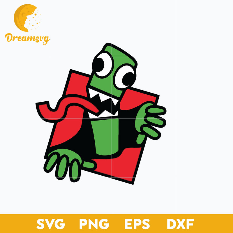 Green From Rainbow Friends Coloring SVG, Funny SVG, PNG DXF EPS Digital File.