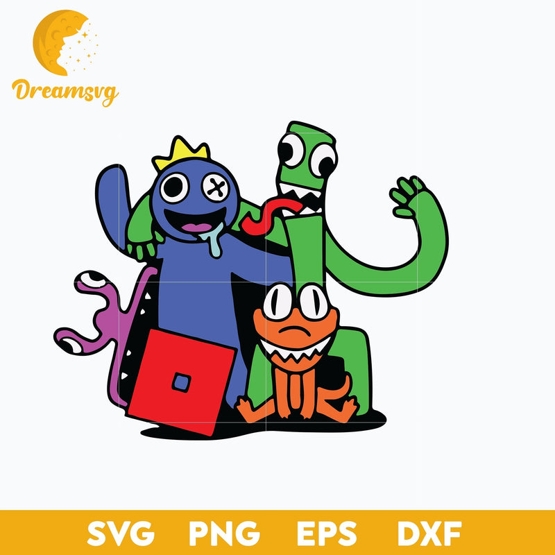 Rainbow Friends SVG, Funny SVG, PNG DXF EPS Digital File.