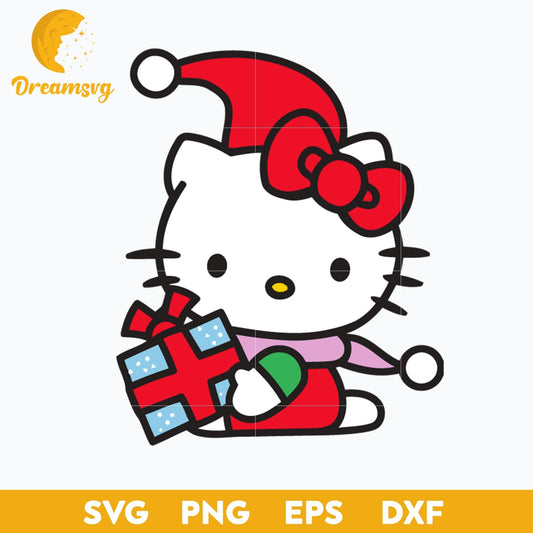 Hello Kitty Merry Christmas SVG, Christmas SVG PNG DXF EPS File
