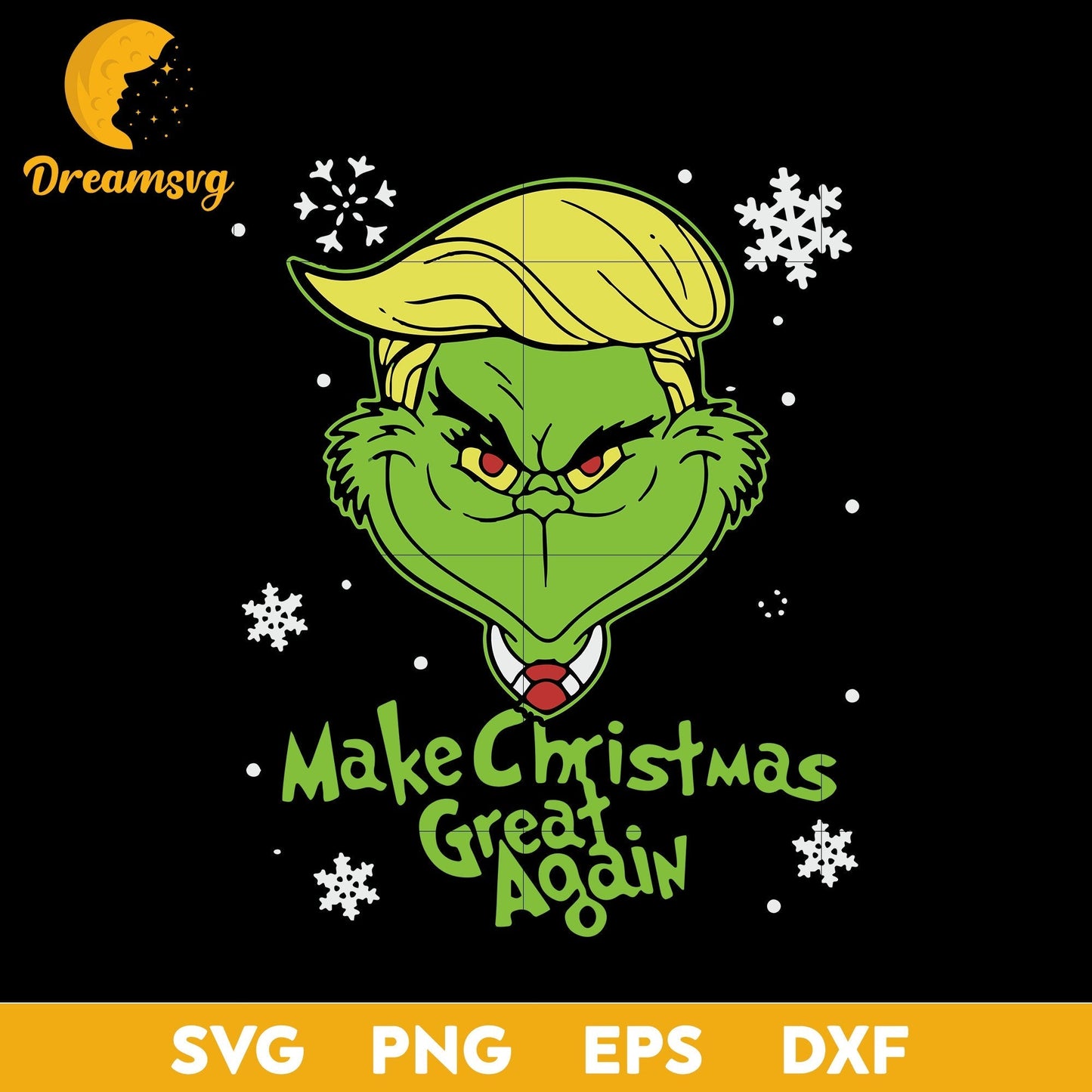 Make Christmas Great Again SVG, Grinch SVG,  Christmas SVG, PNG DXF EPS Digital File.