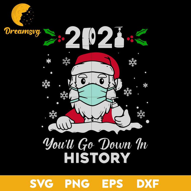 Santa Claus Christmas 2021 Family Xmas Shirt Ladies Tee SVG, Christmas SVG, PNG DXF EPS Digital File.