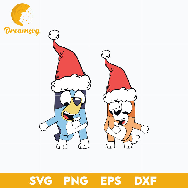 Bluey And Bingo Christmas SVG, Bluey Christmas SVG, PNG, DXF, EPS Digital File.