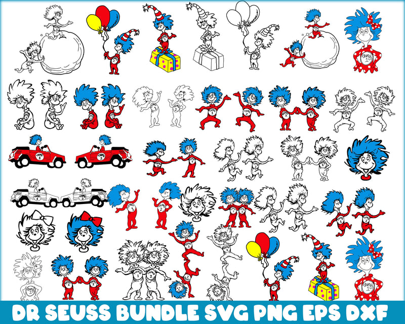 Bundle 11 - Dr Seuss Svg, Cat In The Hat SVG, Dr Seuss Hat SVG, Green Eggs And Ham Svg, Dr Seuss for Teachers Svg, Png, Eps, Dxf