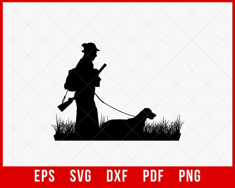 Duck Hunting Buddy Silhouette Cameo SVG Cutting File Digital Download