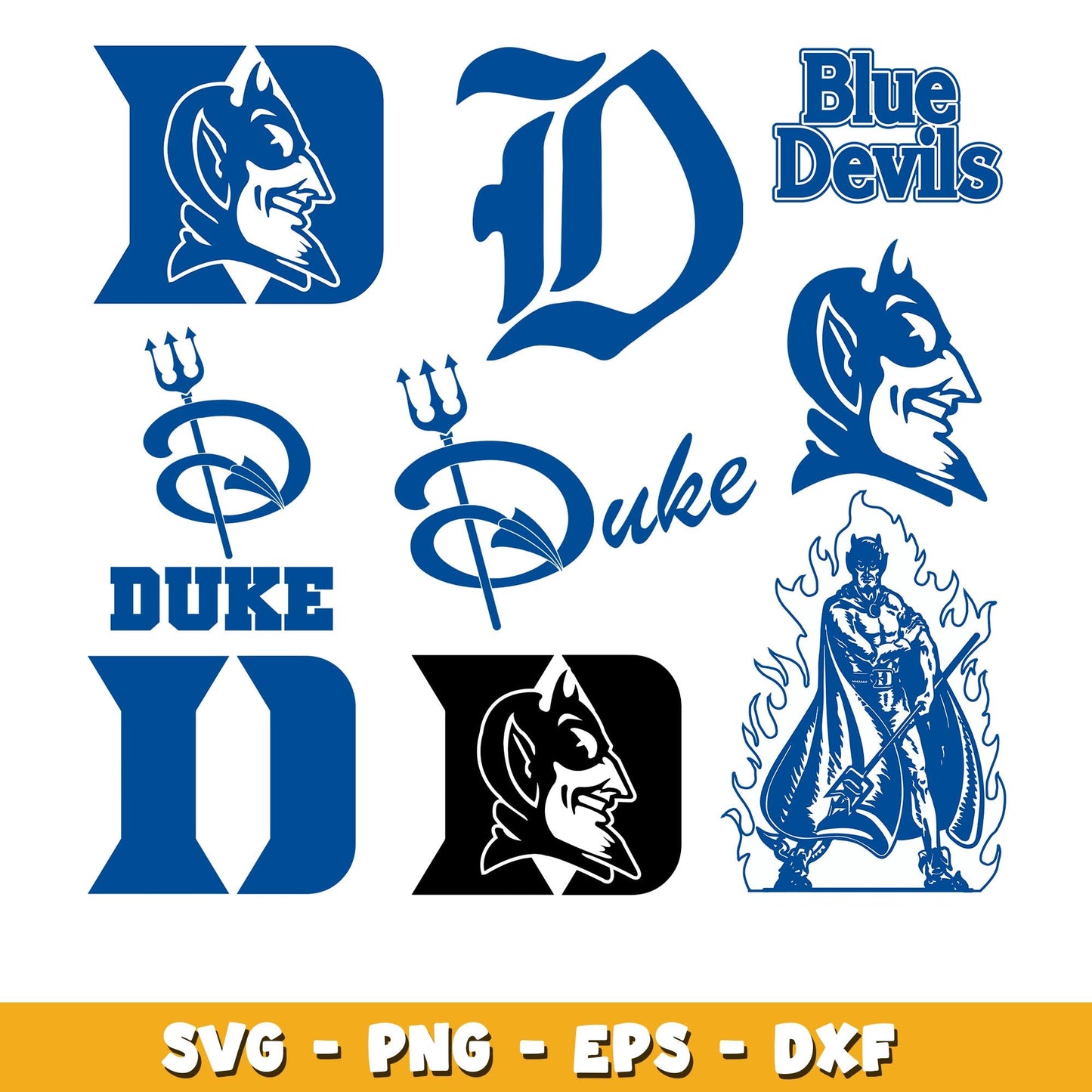 Logo Duke Blue devils Bundle svg, Duke Blue devils  logo svg, ncaa svg