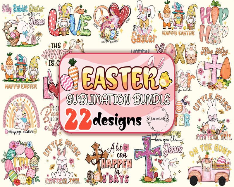 22 Easter PNG,  Easter bundle, Easter eggs png, Funny Easter png, Easter sublimation