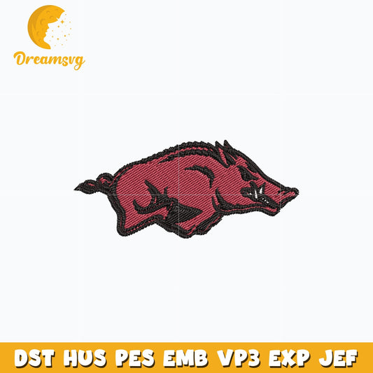 Arkansas Razorbacks embroidery design