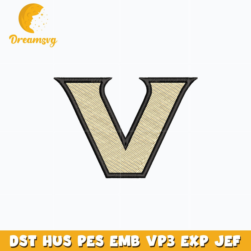 Vanderbilt logo embroidery design