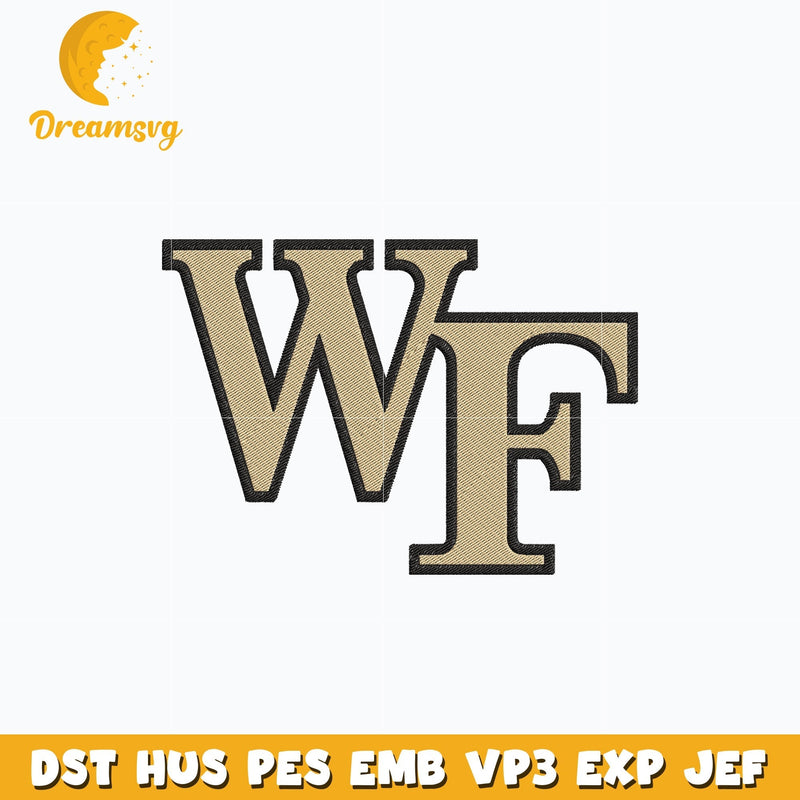 Wake Forest Logo embroidery design