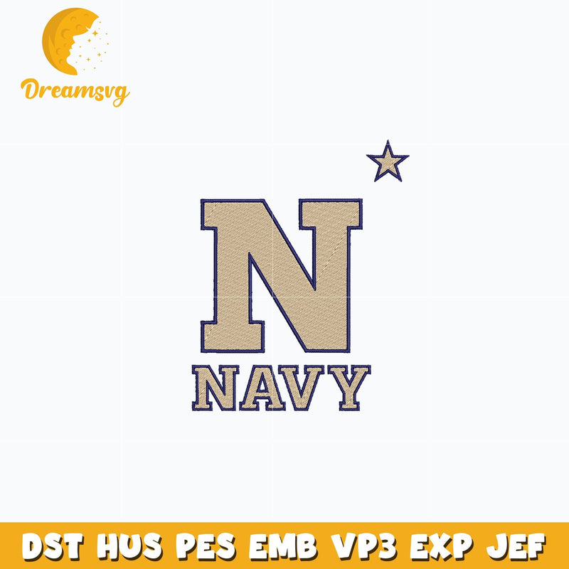 Midshipmen Navy Logo embroidery design