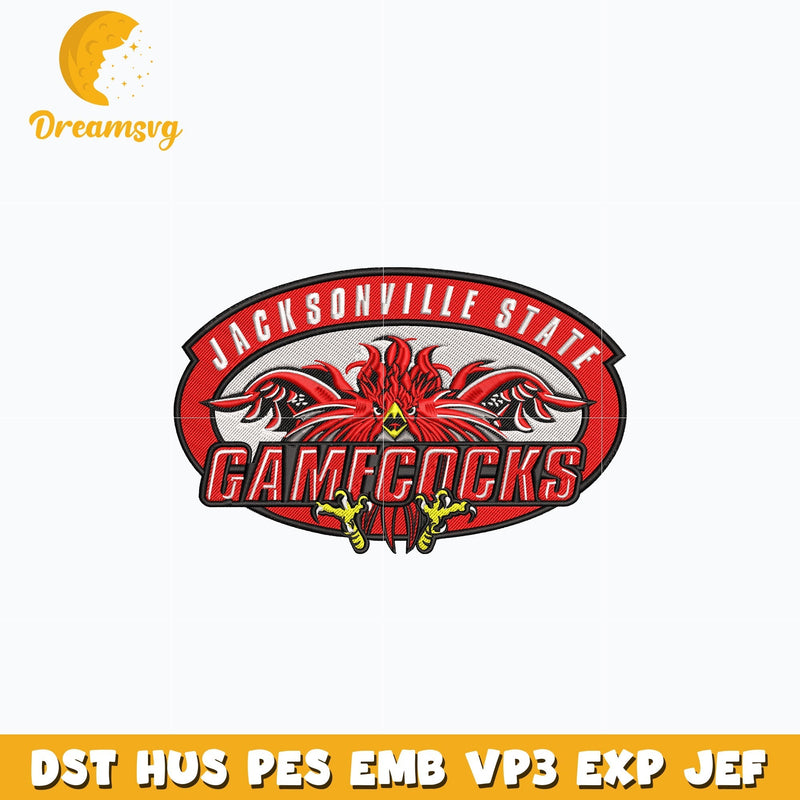 Jacksonville State Gamecocks embroidery design