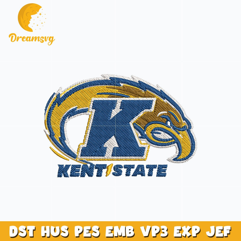 Kent state logo embroidery design