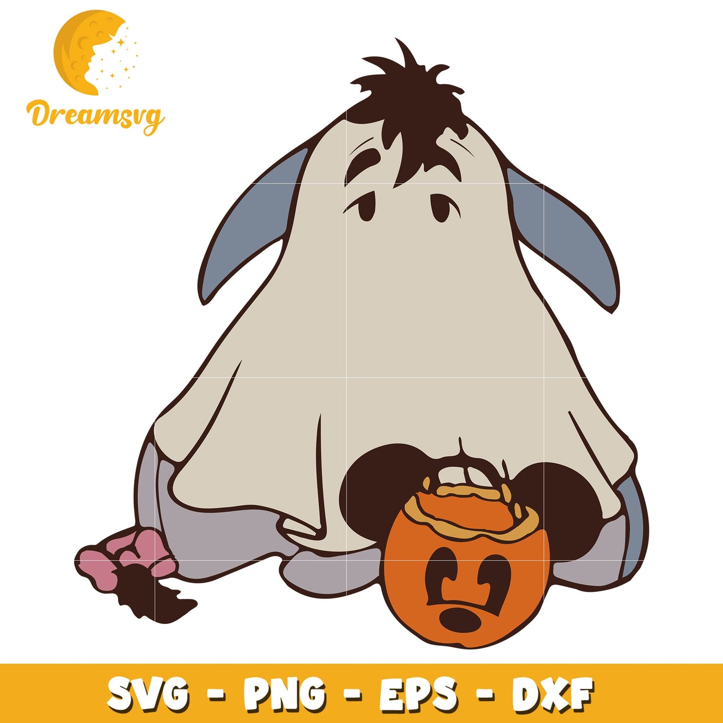 Eeyore ghost svg, halloween svg