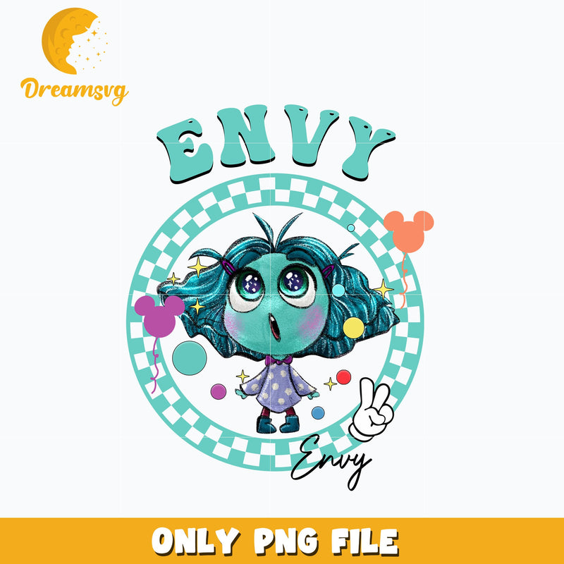 Envy name design png, inside out 2 png