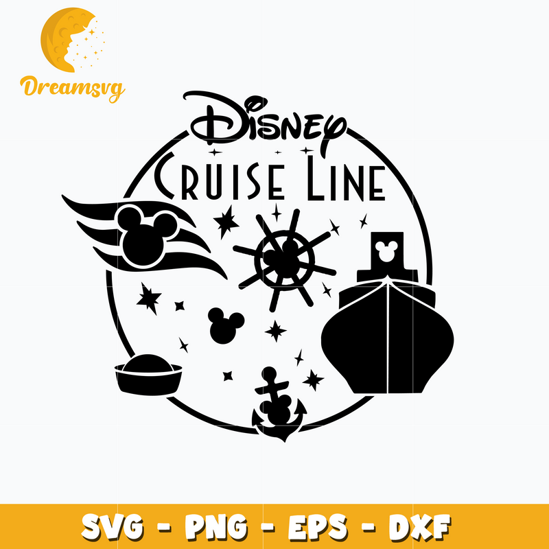 Mickey mouse disney cruise line svg