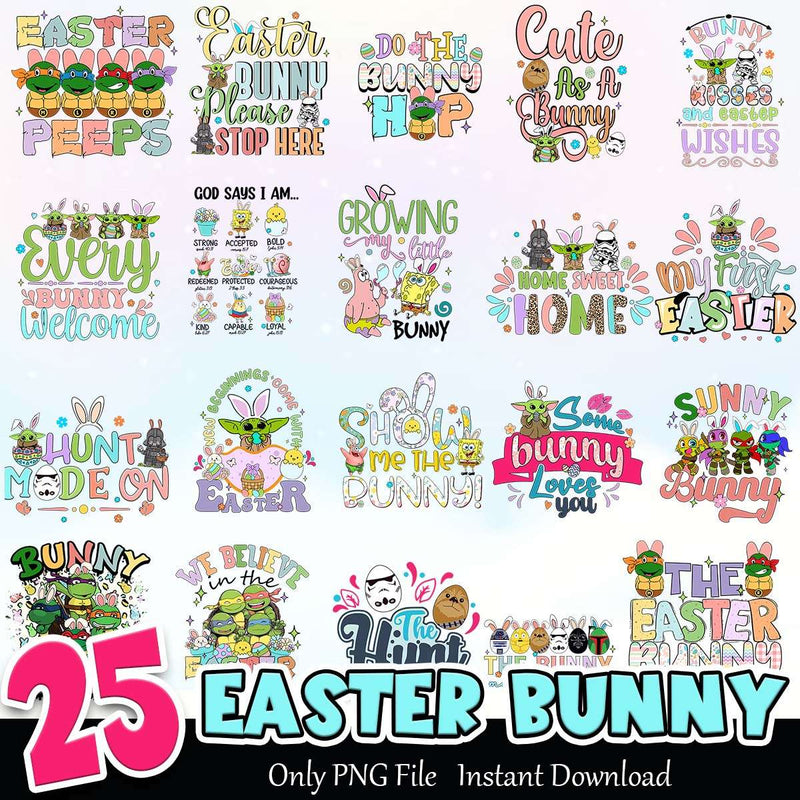 Easter Bunny Bundle PNG Instant Download