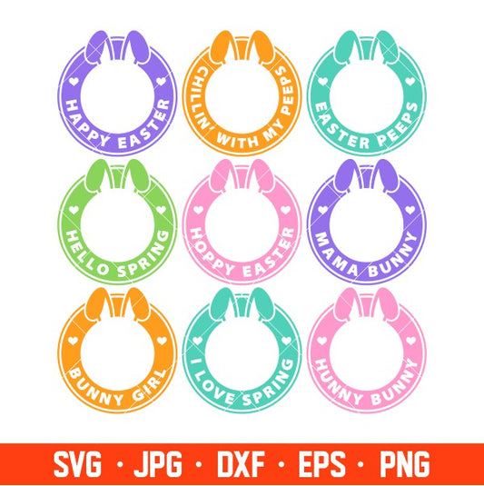Easter Coffee Rings Svg, Happy Easter Svg, Easter egg Svg, Spring Svg, Cricut, Silhouette Vector Cut File