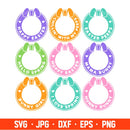 Easter Coffee Rings Svg, Happy Easter Svg, Easter egg Svg, Spring Svg, Cricut, Silhouette Vector Cut File