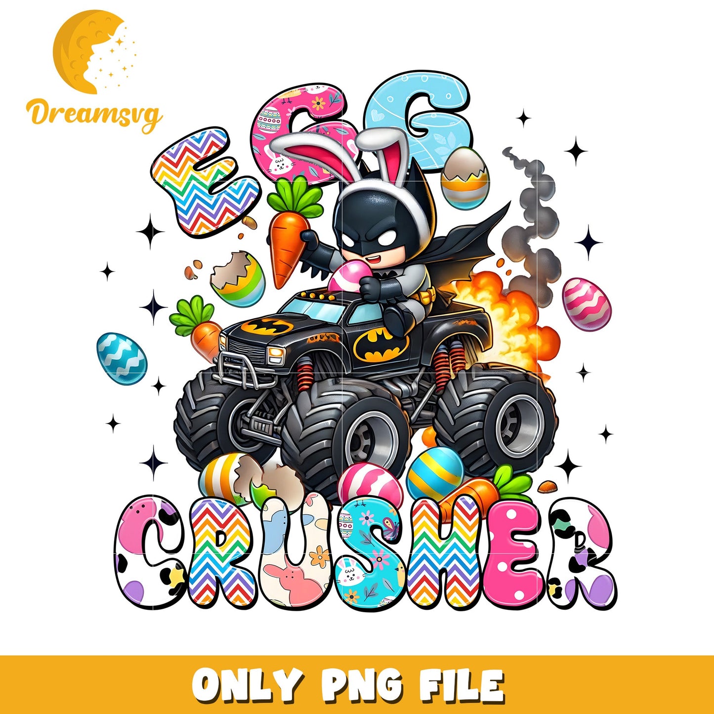 Easter Batman Monster Truck PNG
