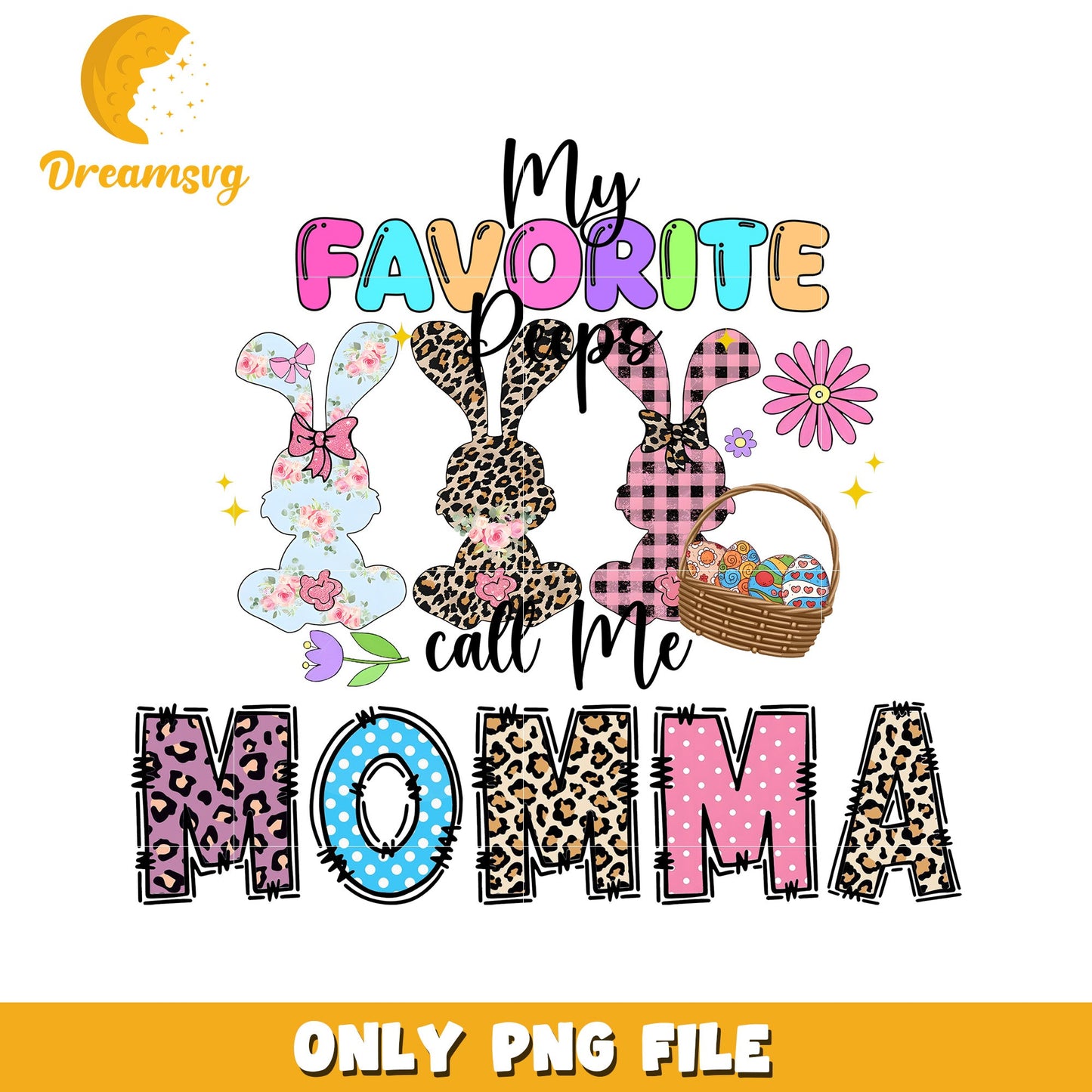 Easter Bunny Momma PNG Sublimation Design