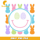 Easter Bunny Smiley Face PNG Image