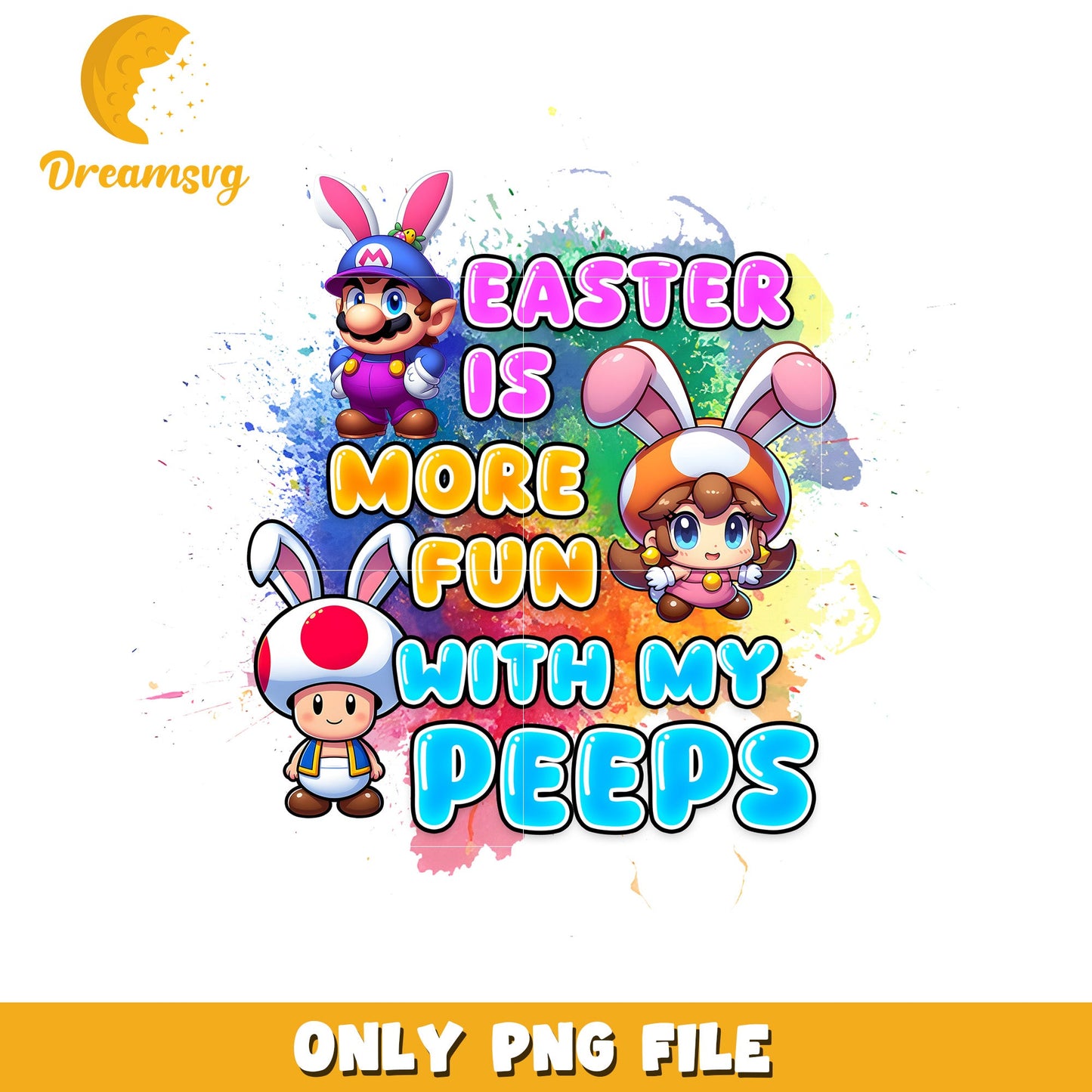 Easter Fun with My Peeps PNG Graphic for Celebrations