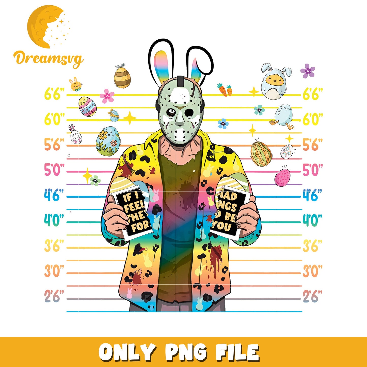 Easter Jason Voorhees PNG Funny Mugshot