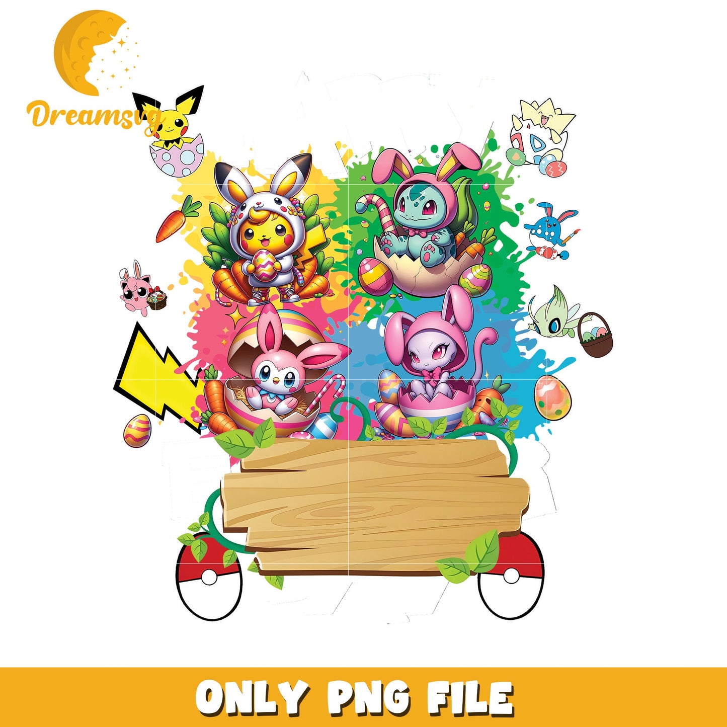 Easter Pokemon PNG Cute Bunny Designs