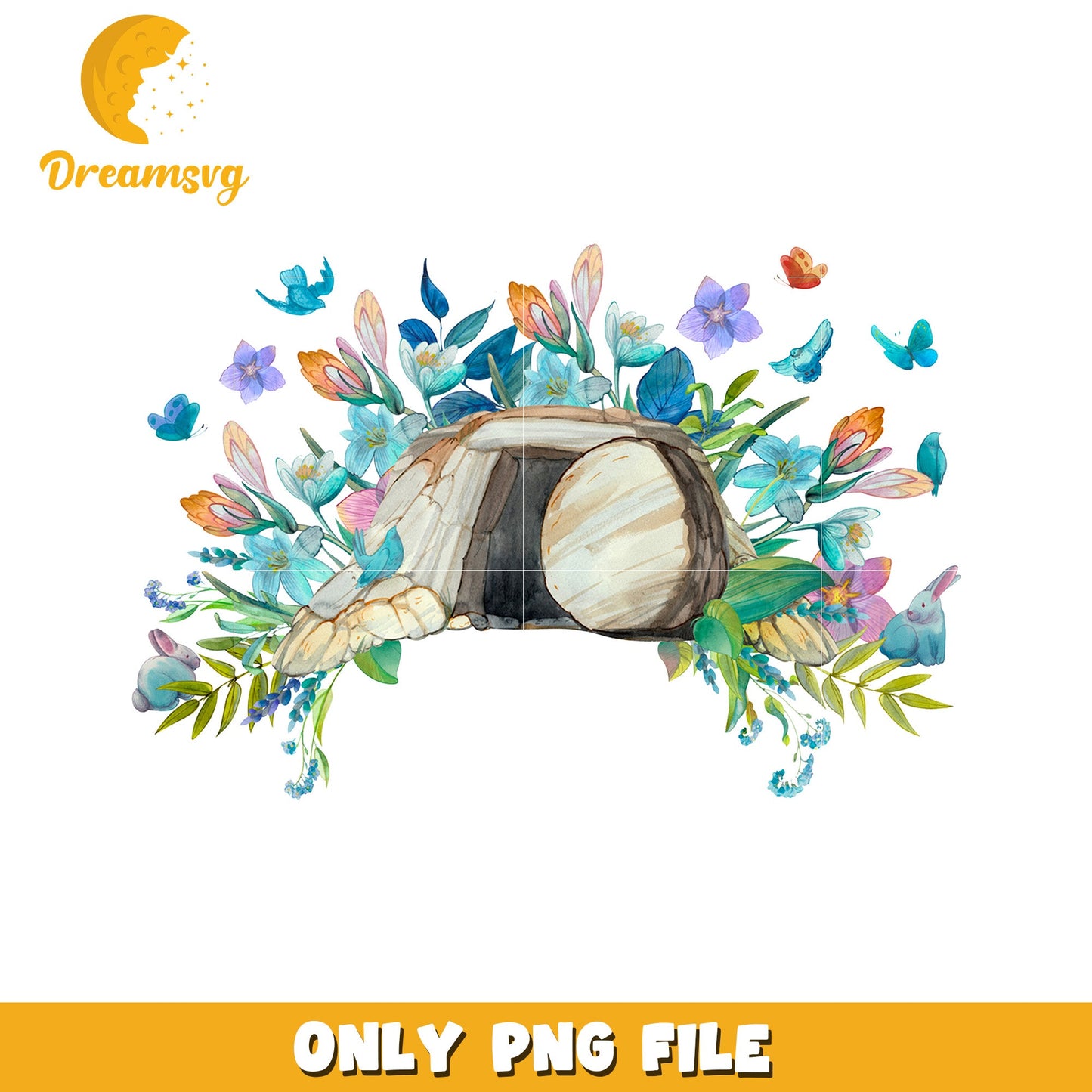 Easter Resurrection Tomb Watercolor PNG