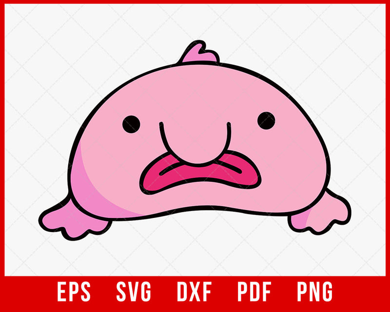 Blobby Bob Blobfish Spirit Animal Fish Gifts Pink Blobfish T-Shirt Fishing SVG Cutting File Digital Download