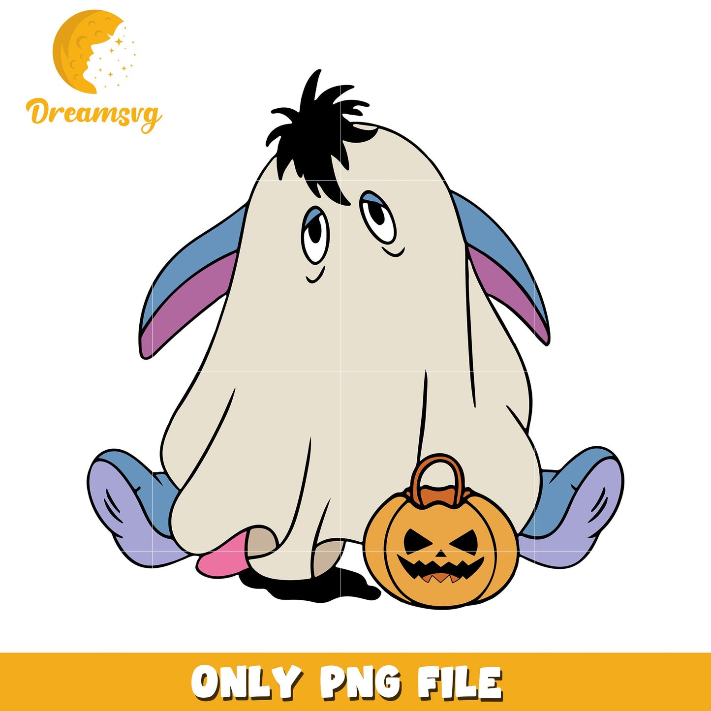 Eeyore Ghost Halloween PNG