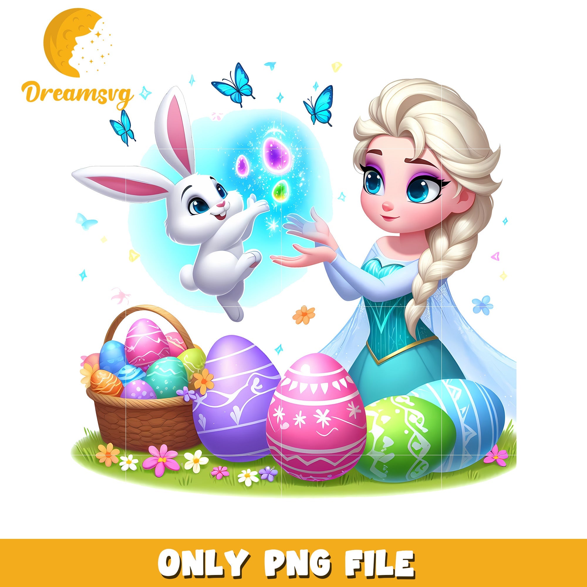 Elsa Rabbit Elsa and rabbit easter day png, easter day png, frozen png