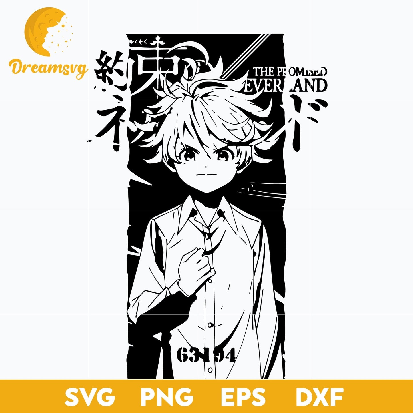 Emma Svg, The Promised Neverland Svg, Heroes Svg, file for cricut, Anime svg, png, eps, dxf digital download