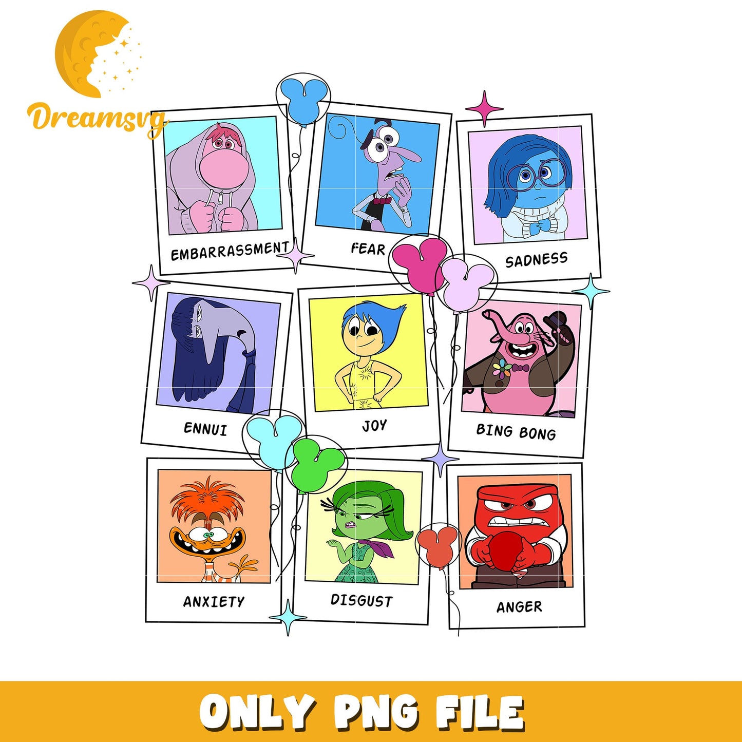 Emotions Character Art PNG File for Creative Projects