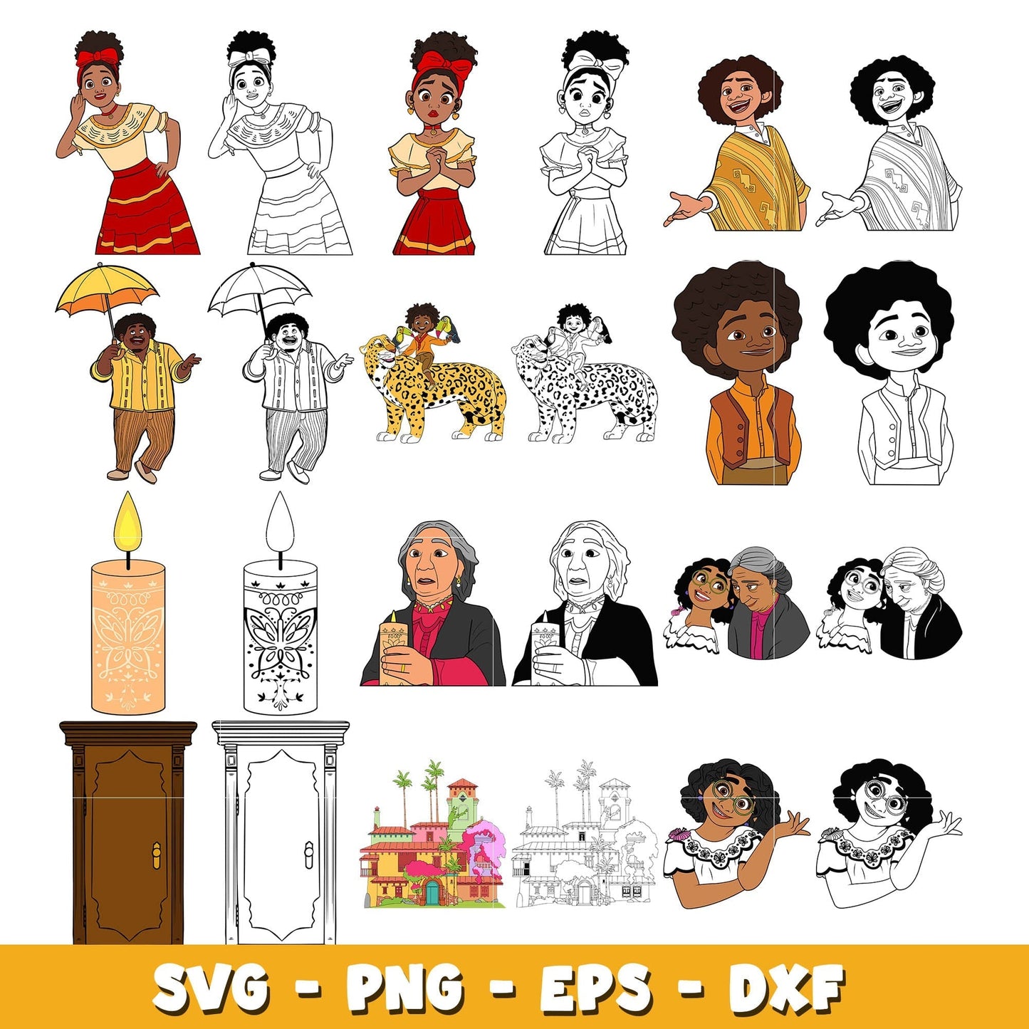 Disney friends Encanto bundle svg,  Disney cartoon svg, Digital download