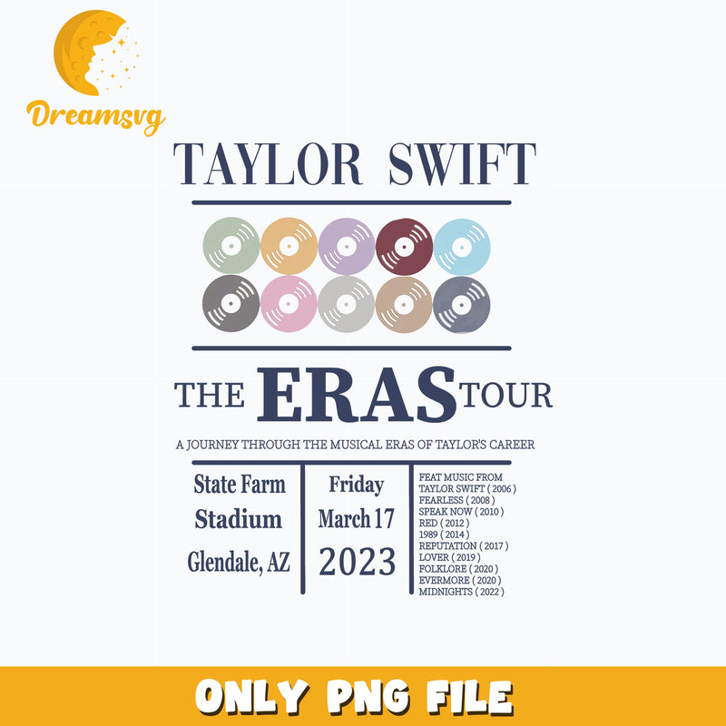 Eras tour timeline png, the eras tour 2023 png, eras list song png