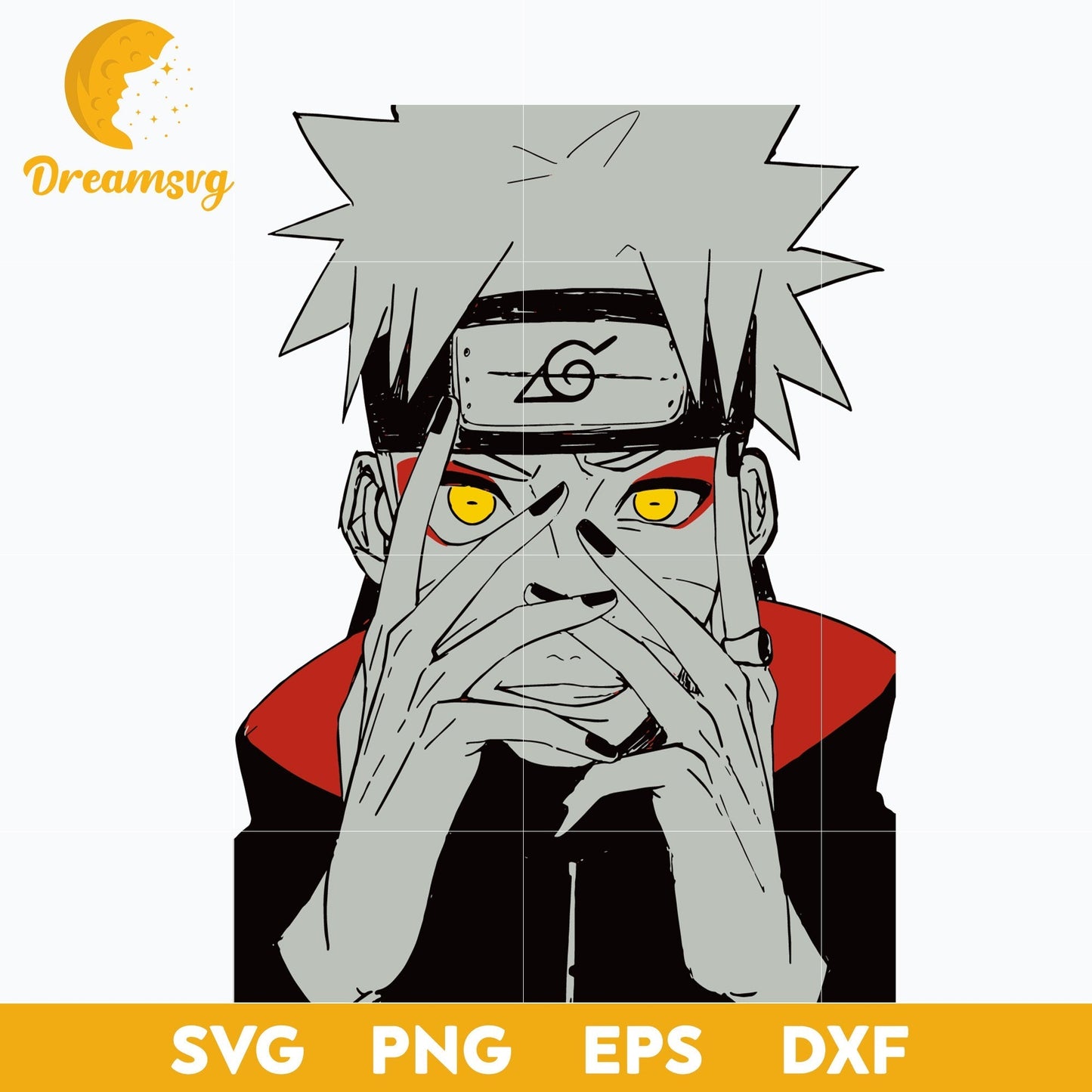 Evil Naruto Svg, file for cricut, Anime svg, png, eps, dxf digital download