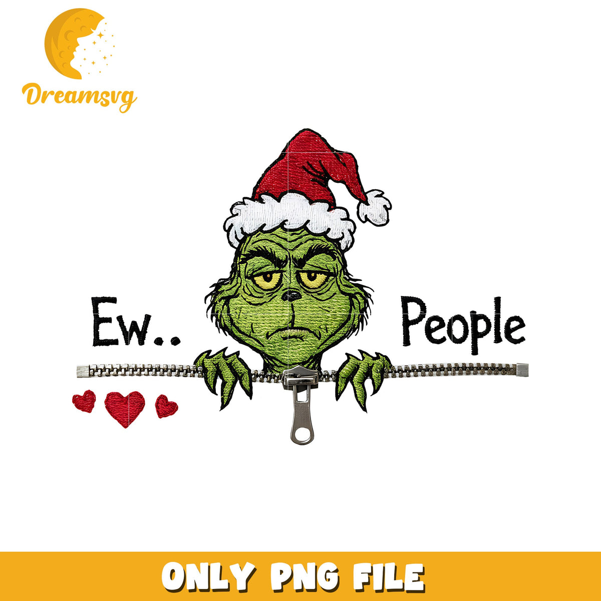 Ew people png, christmas gifts png, grinchy png
