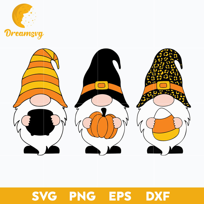 Fall Halloween Gnome svg, Halloween svg, png, dxf, eps digital file.