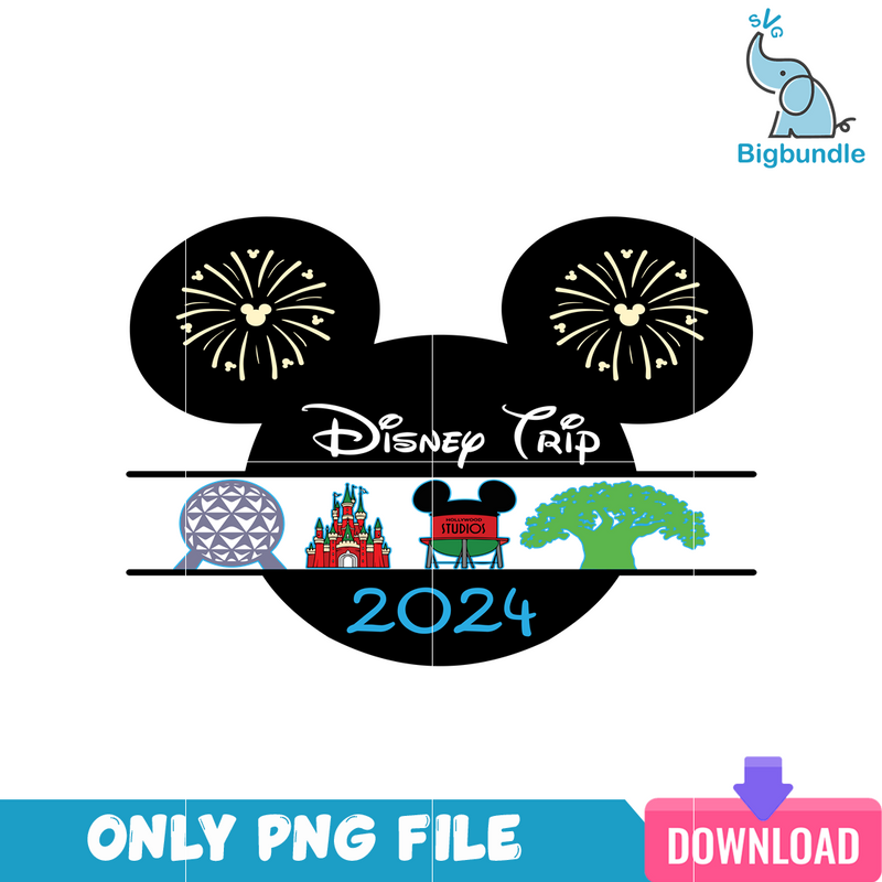 Disney Trip 2024 Mickey Logo PNG