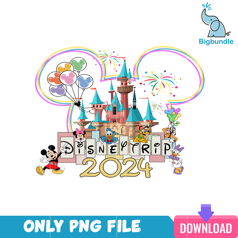 Family Trip 2024 Disneyland PNG