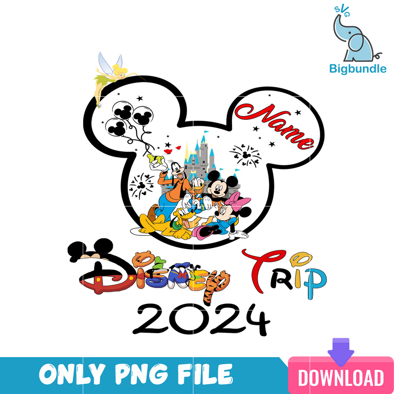 Disney Trip 2024 Custom PNG