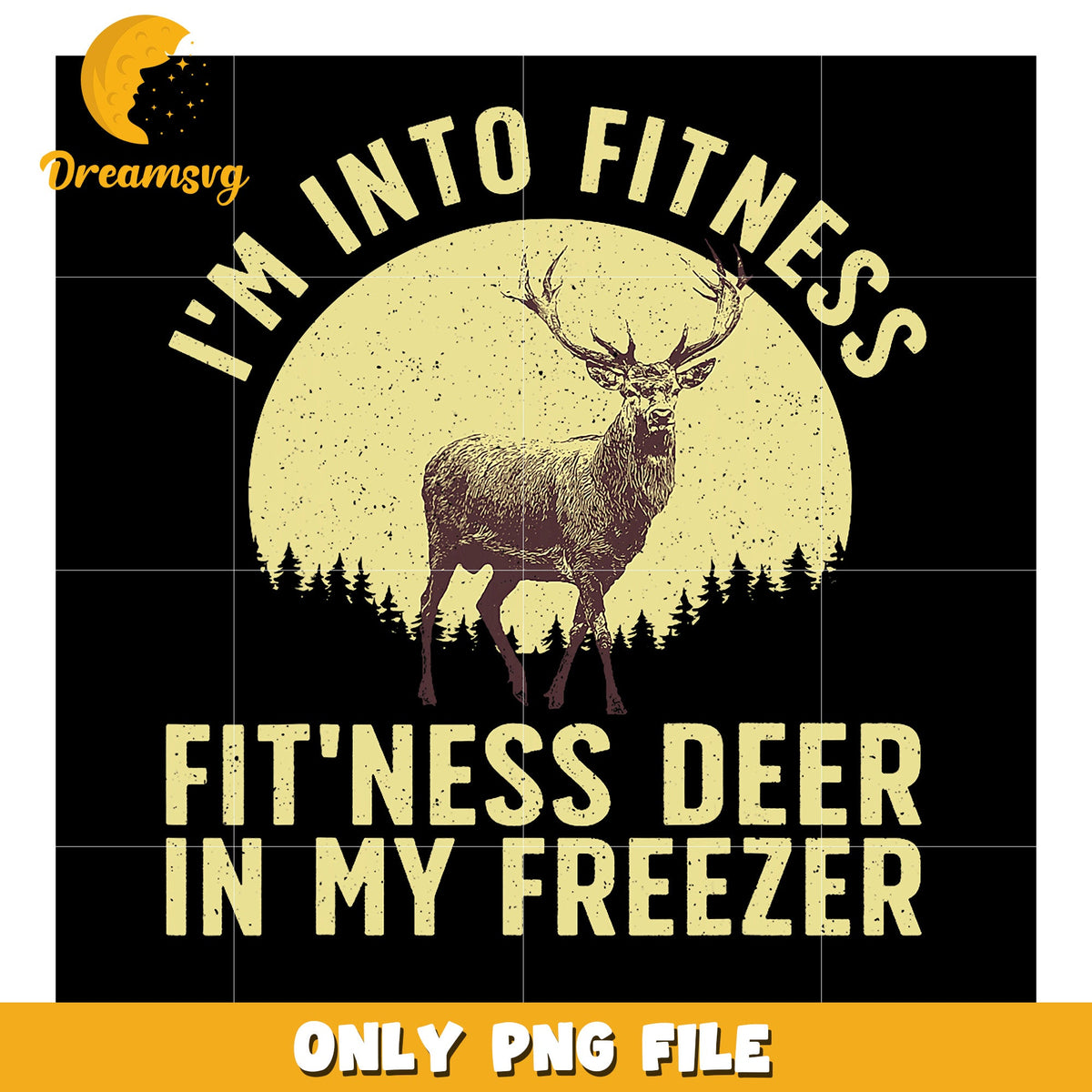 Fitness Deer Freezer PNG Design