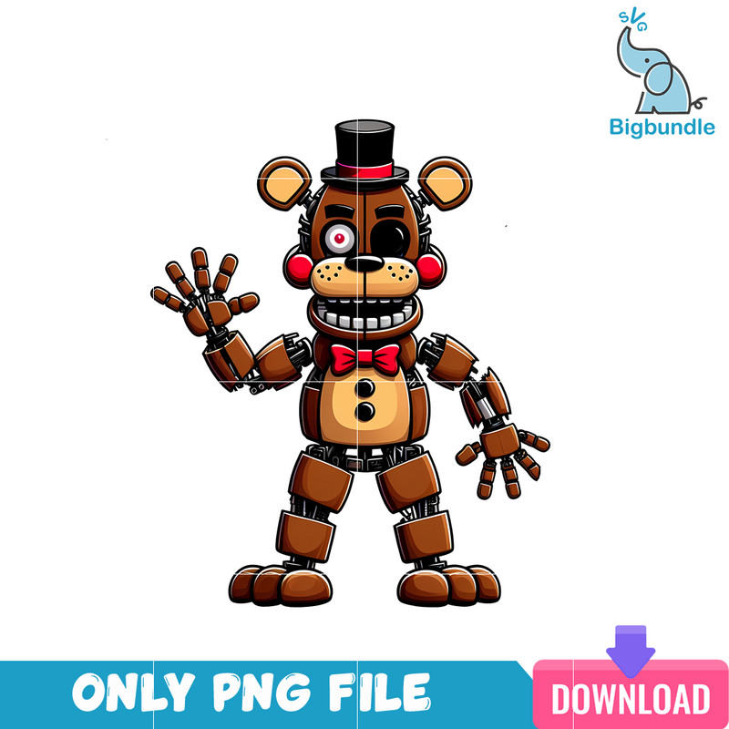 Freddy Fazbear Say Hi PNG