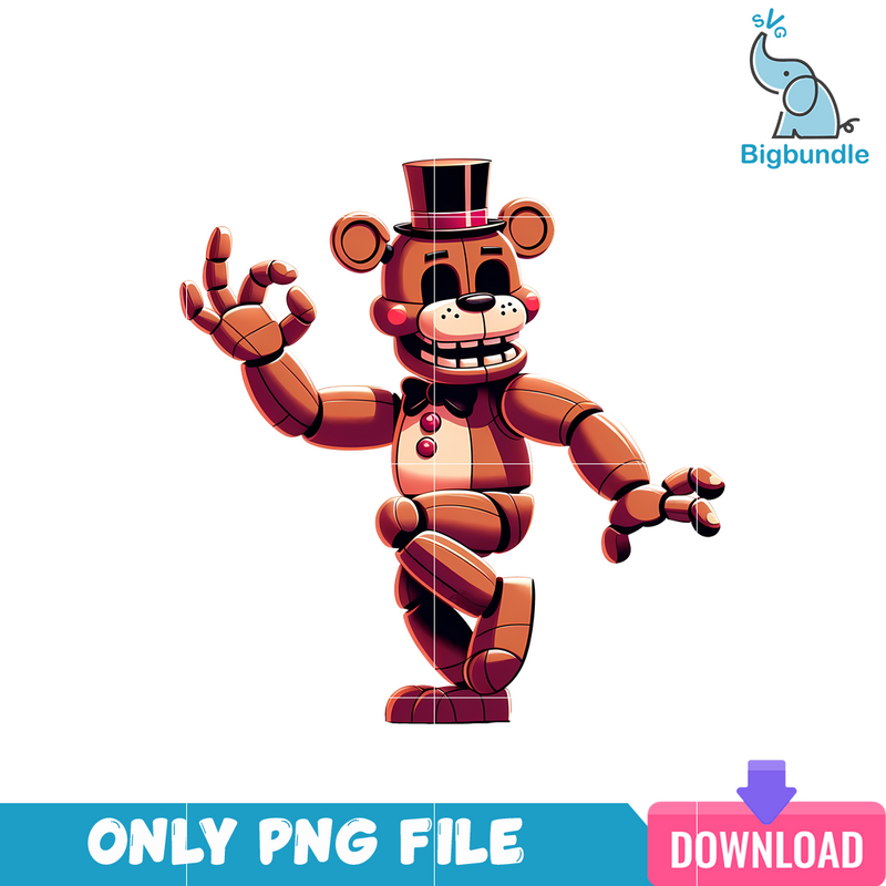 Freddy Fazbear Five Nights Dancing PNG