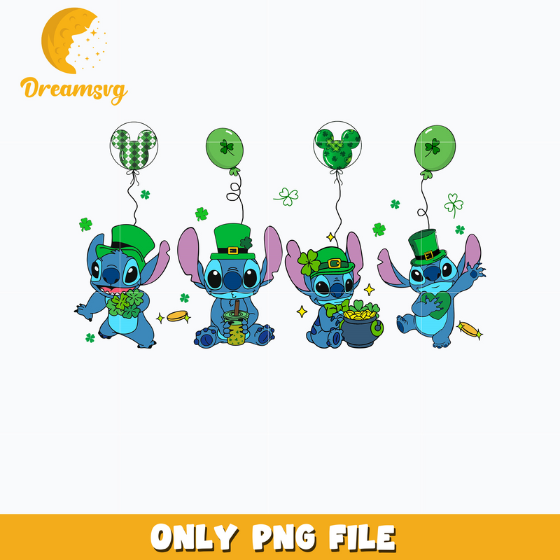 Stitch disney lucky patrick's day png