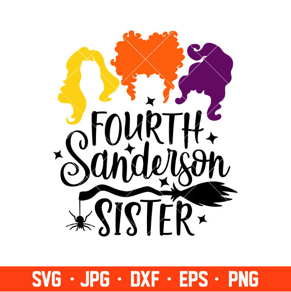 Fourth Sanderson Sister Svg, Hocus Pocus Svg, Sanderson Sisters Svg, Cricut, Silhouette Cut File