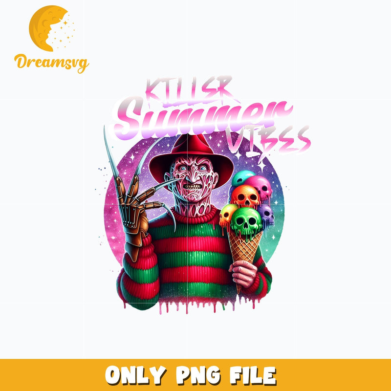 killer summer vibes Freddy Krueger halloween Png